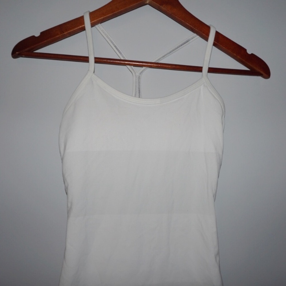 White striped power-y tank